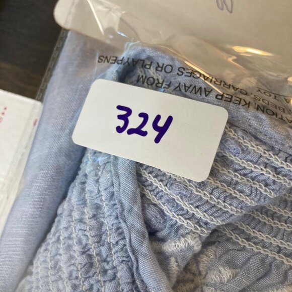 Womens Joie Boho Embroidered Linen Tunic Light Blue XS V Tie Neck Long Sleeve - Picture 10 of 10